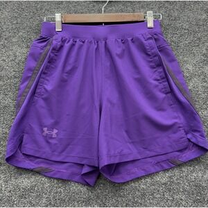 Under Armour Athletic Shorts Womens Small Purple Fitted Mesh Running Workout